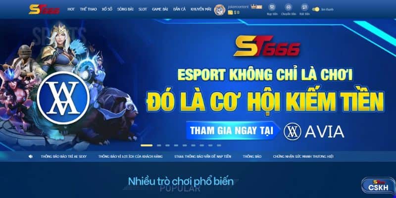 Giao diện chung tại nhà cái ST666